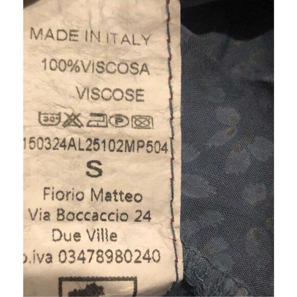 Farella Capri mixed media ditzy floral light weight blouse size S - Picture 5 of 7